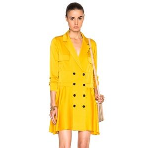 Marissa Web Yellow Silk Dress Medium.
